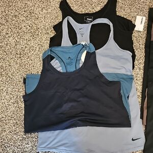 Nike and Adidas Tank Tops - Black and Blue